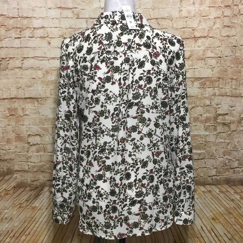 NWT LOFT Portofino Style Floral Blouse - Picture 4 of 8